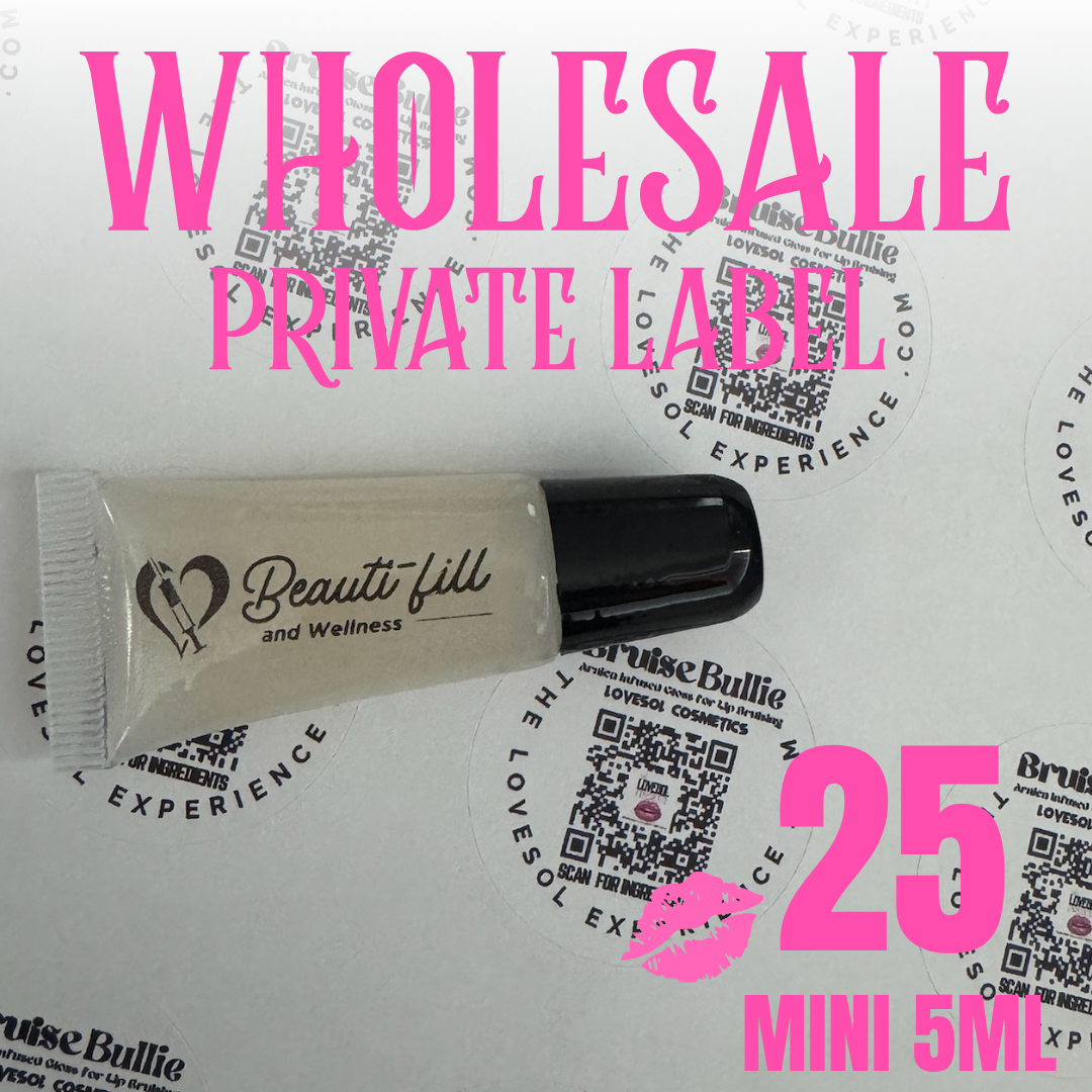 "25" Mini Arnica infused LIP GLOSS Private Label for Med Spas